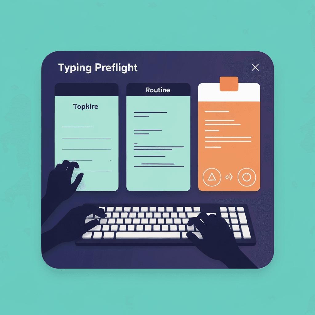 Typing Test Warm-Up Routine That Separates Hardware from Skill — Typing Preflight — Type Faster