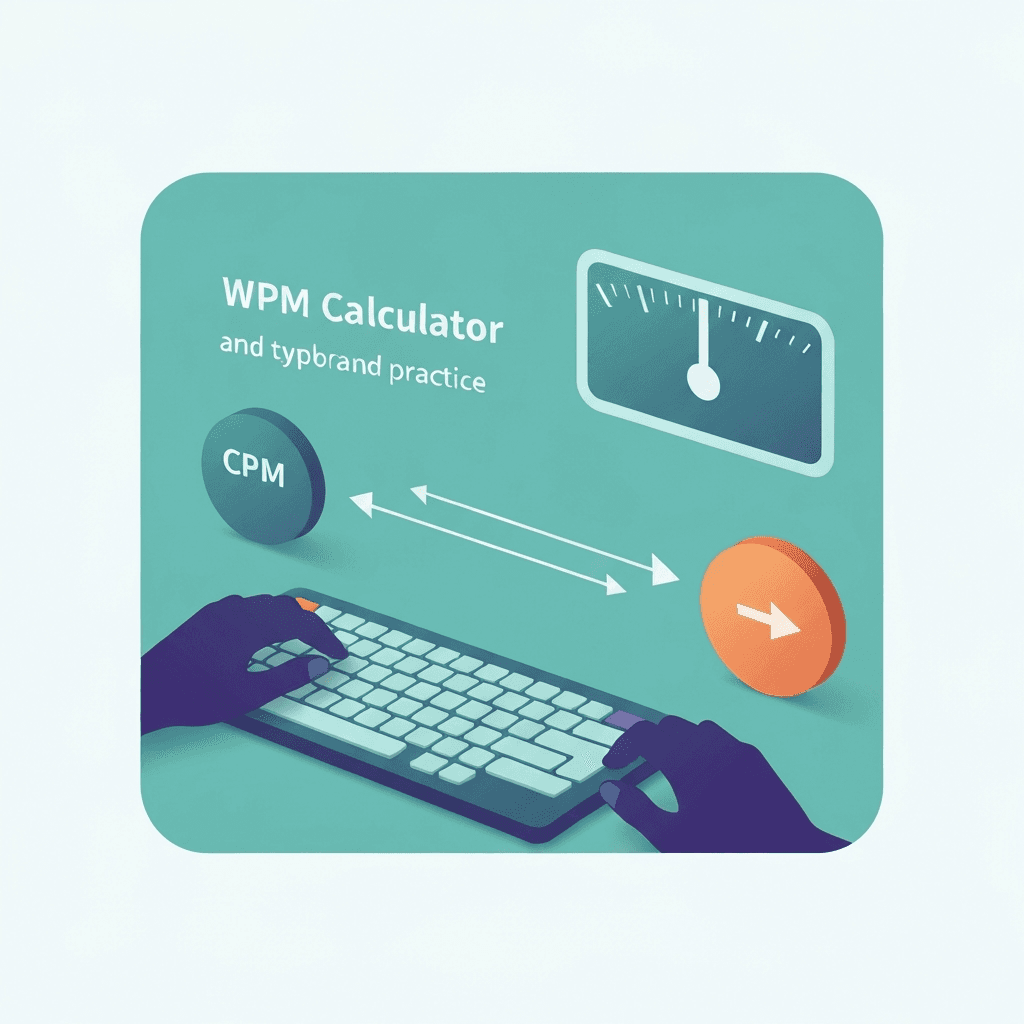 Illustration. WPM to CPM Calculator: Translate Scores for Students and Teams — WPM Calculator — Type Faster