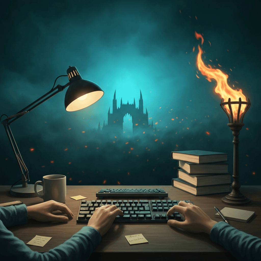 Atmospheric capstone scene for Diablo II: Lord of Destruction five-minute finale drills with no readable text